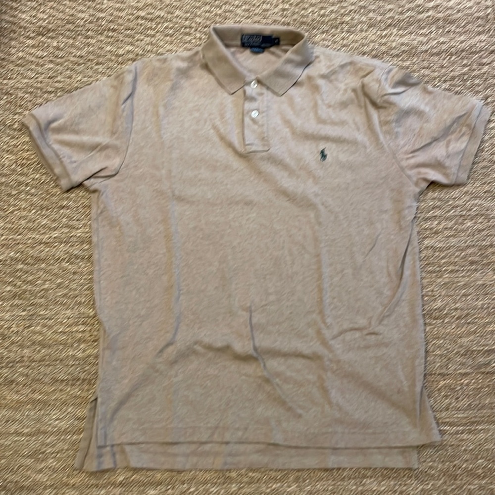 Classic Polo by Ralph Lauren. Tan color. Size M